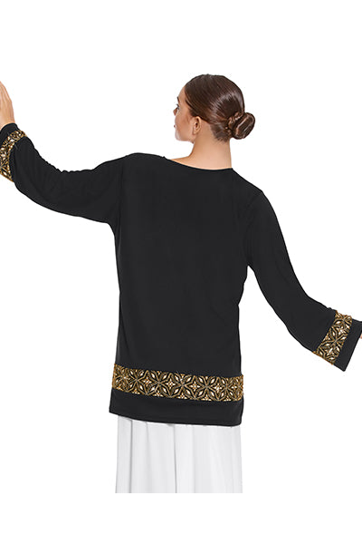 Eurotard 85134 Unisex Divine Royalty Praise Tunic Black/Gold